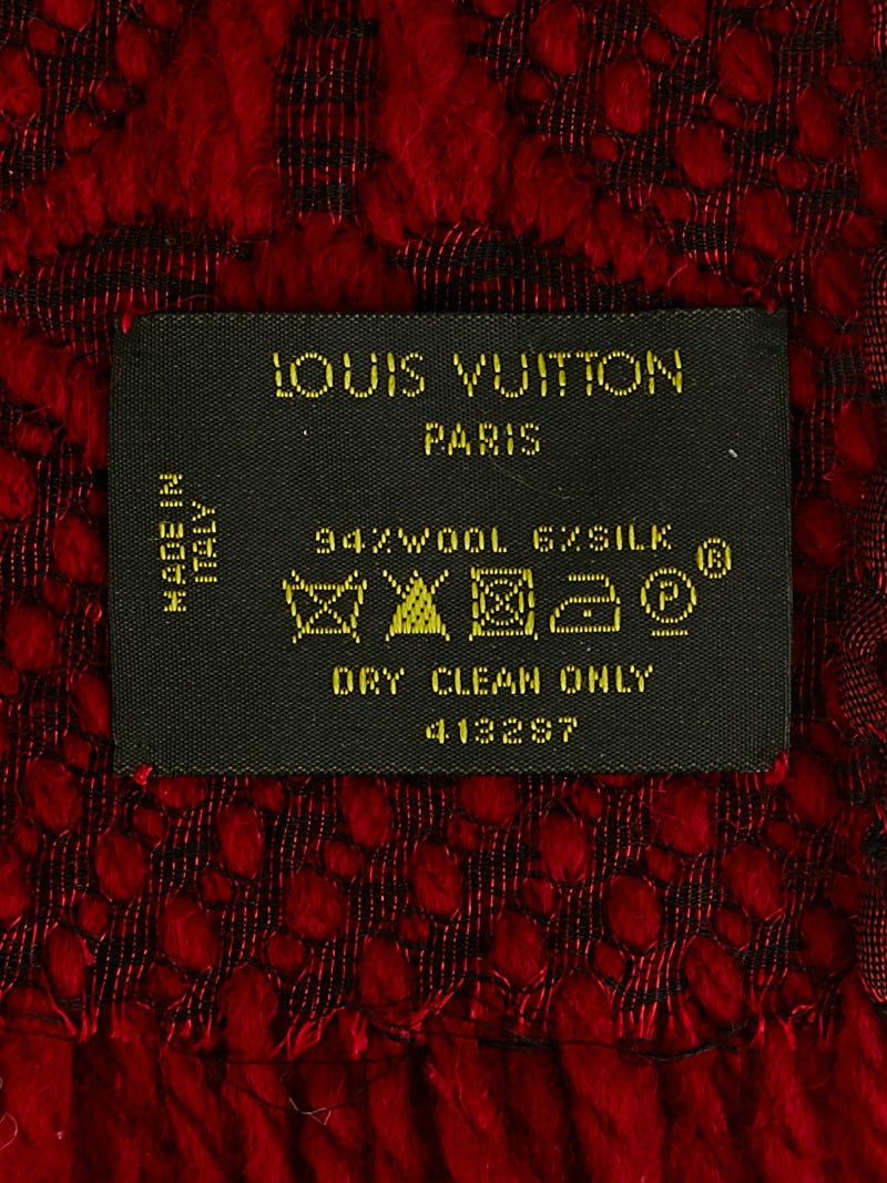 Louis Vuitton Logomania Scarf in Ruby