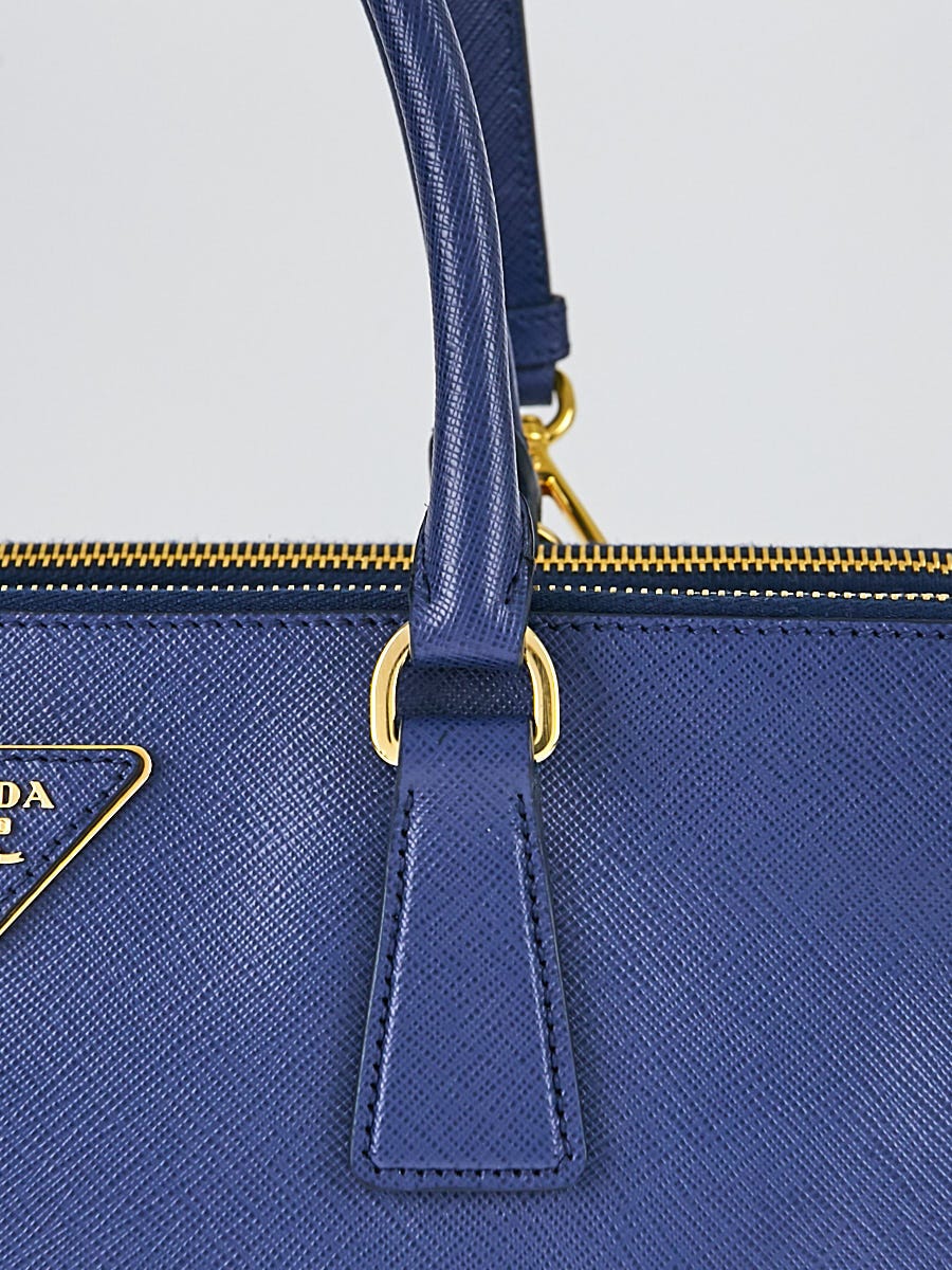 Prada Bluette Saffiano Leather Medium Monochrome Bag by WP