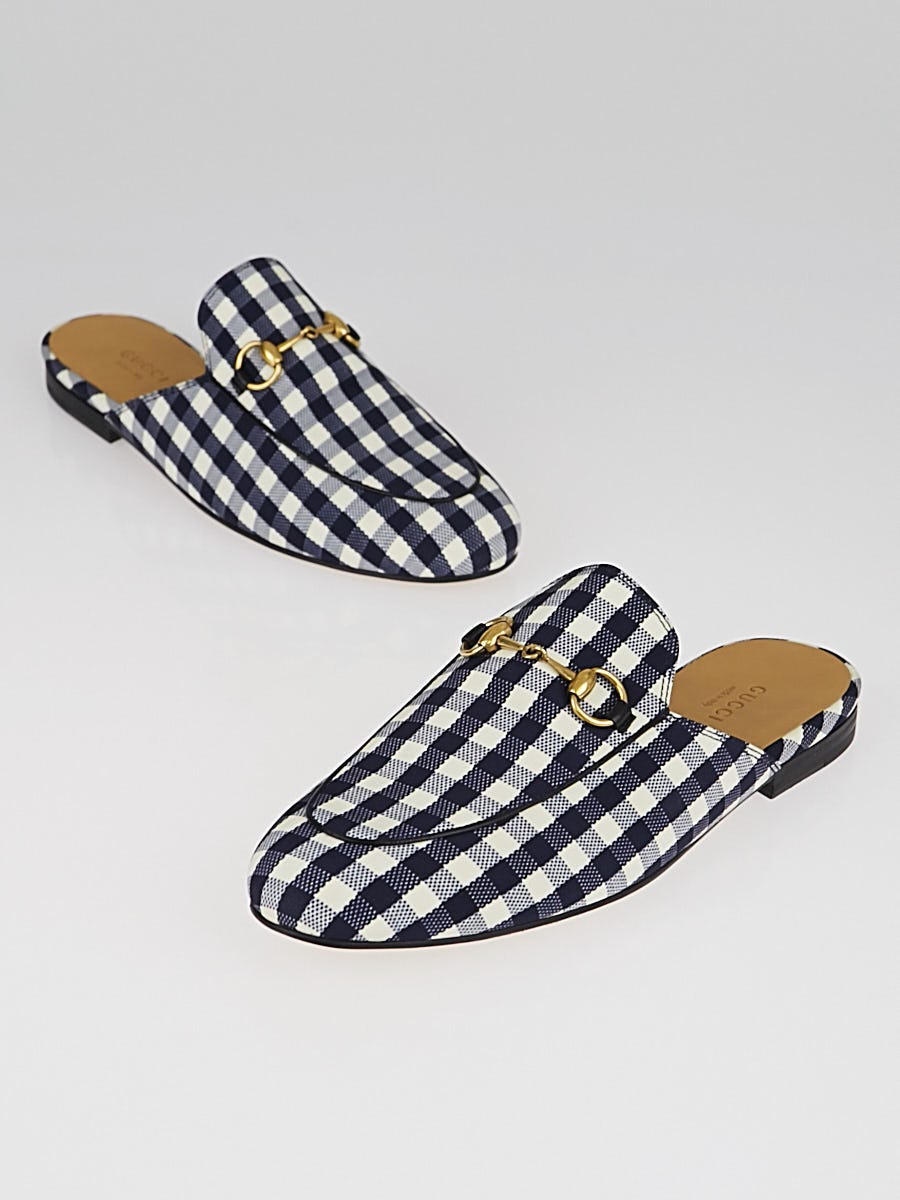 Cloth mules & clogs Louis Vuitton Blue size 37.5 EU in Cloth