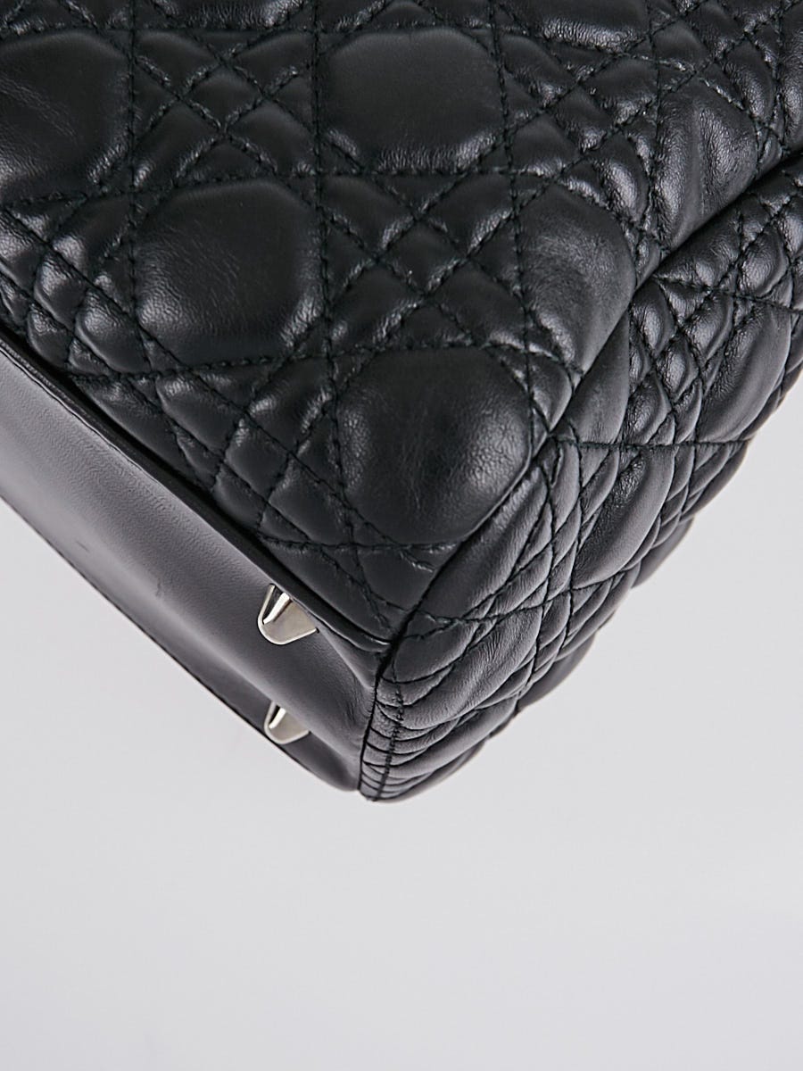 Christian Dior Black Cannage Quilted Lambskin Leather Dior Christian Dior Black Cannage Quilted Lambskin Leather Dior