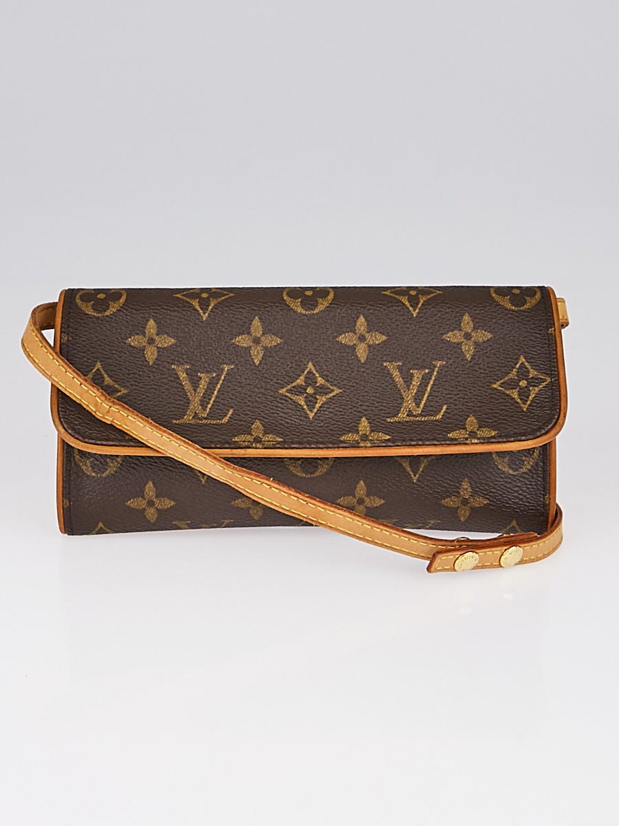 Louis+Vuitton+Pochette+Twin+Shoulder+Bag+PM+Brown+Leather for sale online