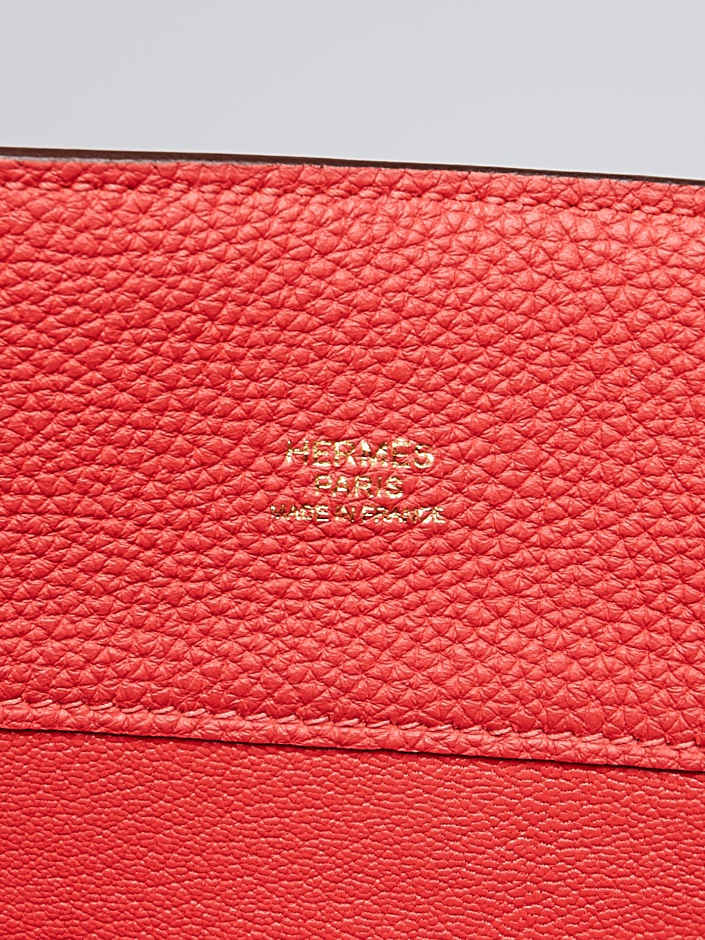 Hermes 26cm Rouge Pivoine Togo Leather Gold Plated So Kelly Bag