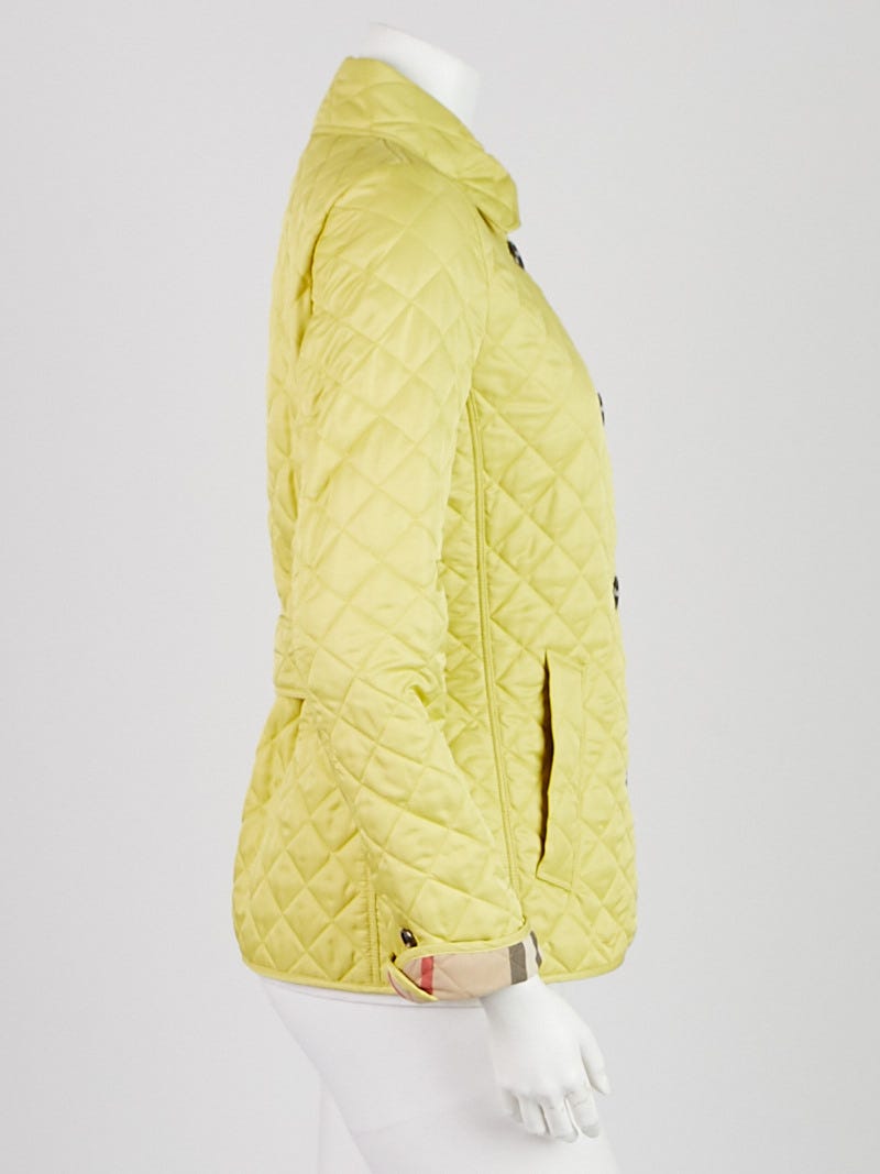 Burberry quilted jacket top yellow