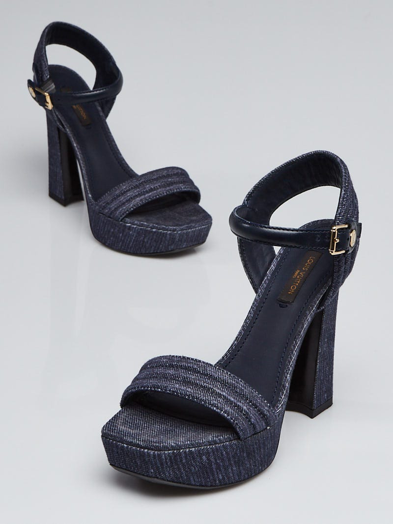 Louis Vuitton Denim Heels-In Amazing Condition