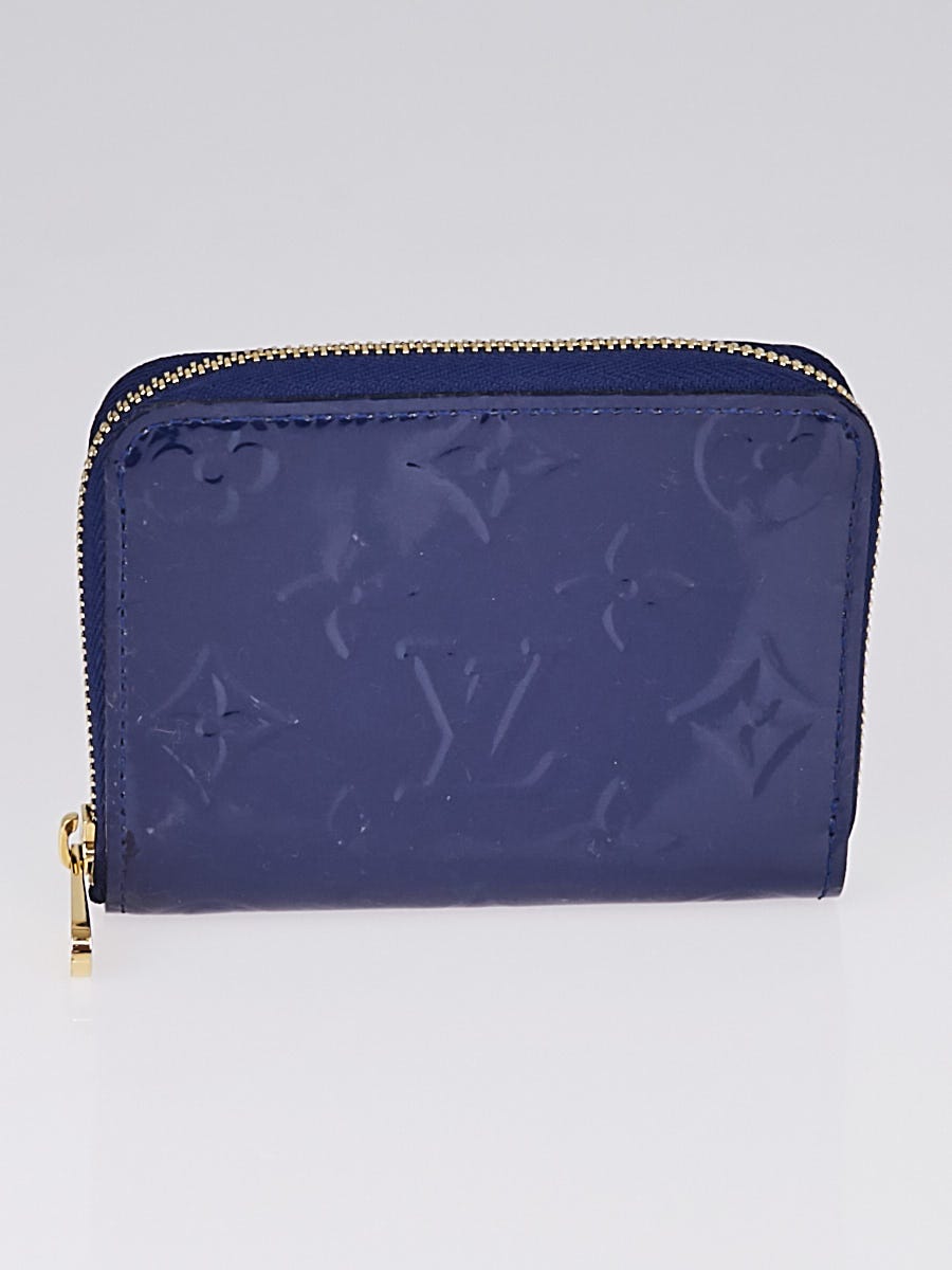 Louis Vuitton Zippy Coin Purse Monogram Vernis Grand Bleu in