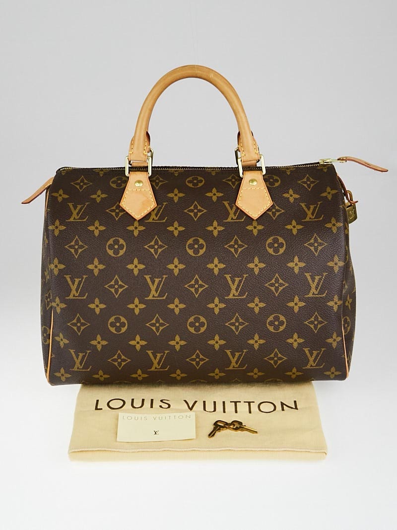 Louis Vuitton Dune Monogram Mini Lin Speedy 30 Bag - Yoogi's Closet