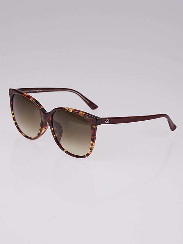 Gucci Red Tortoise Shell Frame Sunglasses GG3754