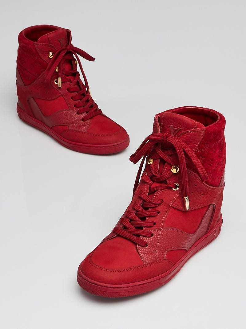 red and black louis vuitton sneakers