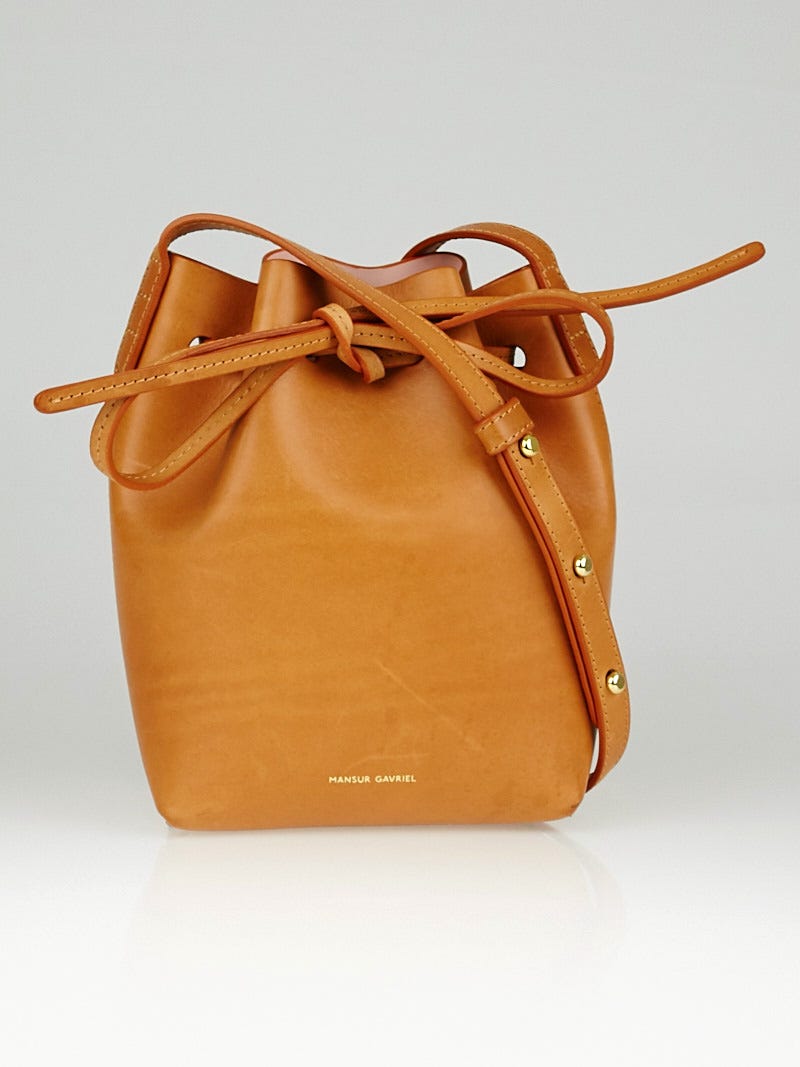 Mansur Gavriel Brown Vegetable Tanned Leather Crossbody Bag - Yoogi's Closet