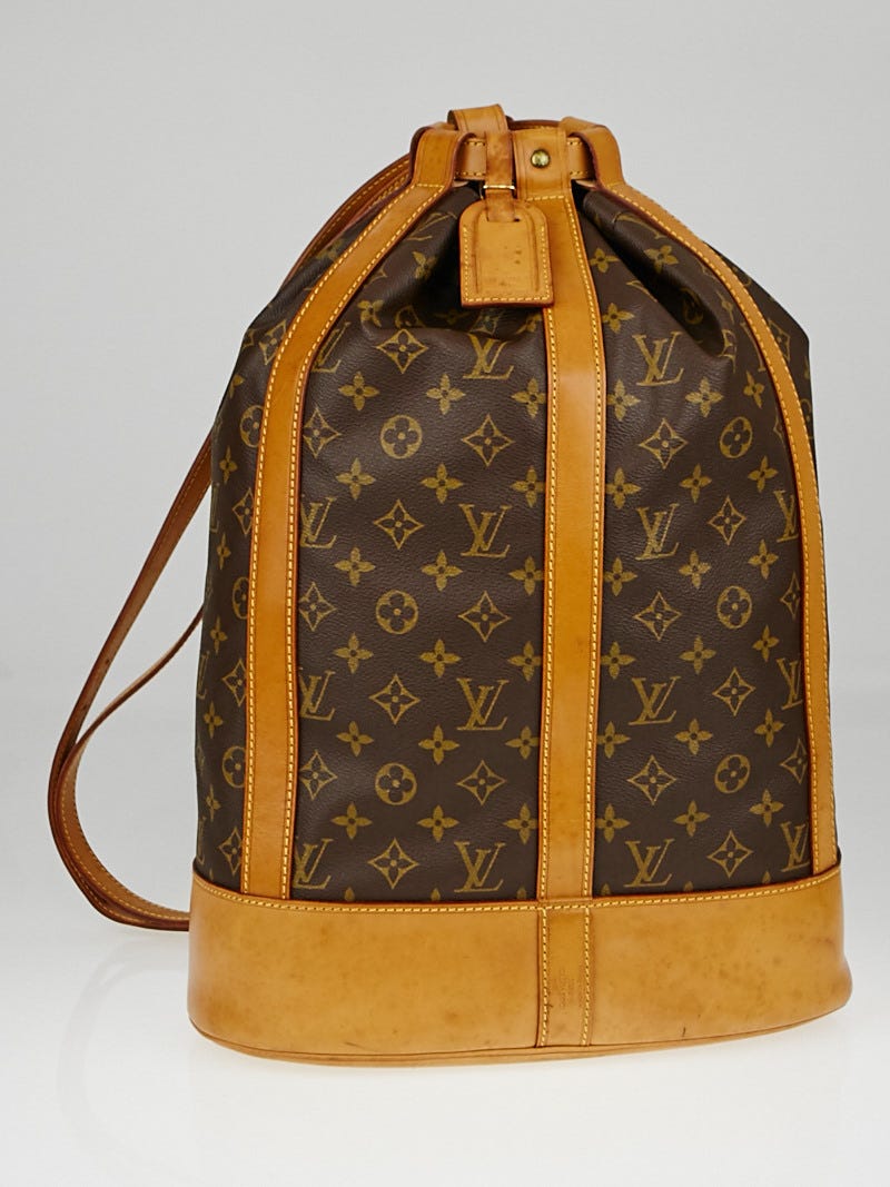 Louis+Vuitton+Randonnee+Shoulder+Bag+Bag+GM+Brown+Canvas for sale