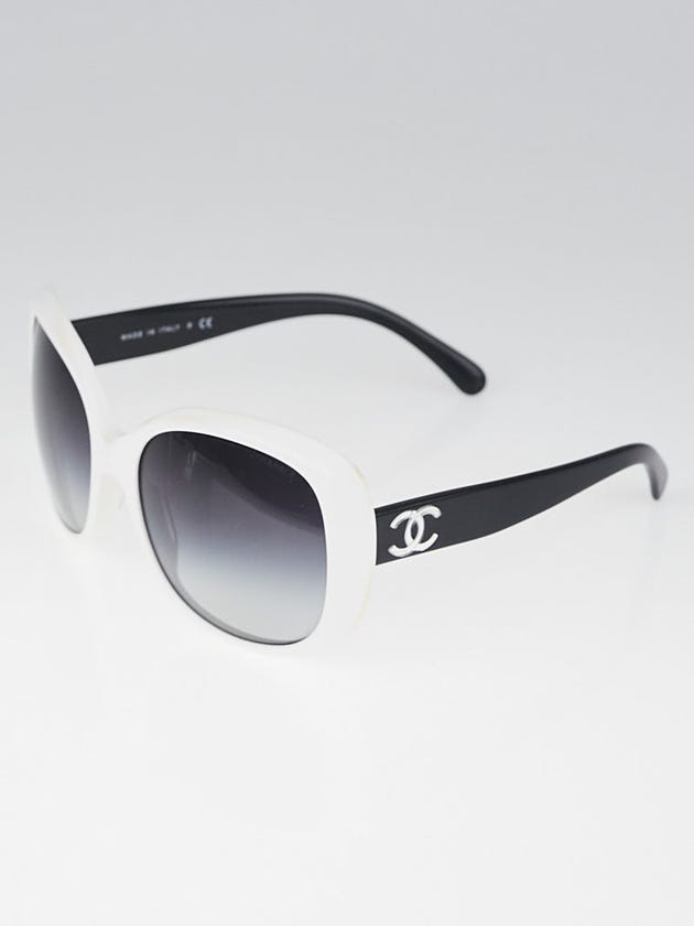 Chanel Black/White Square Frame CC Logo Sunglasses-5183
