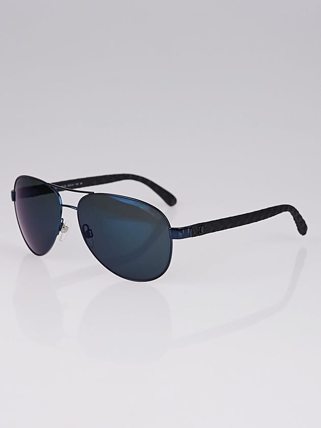 Chanel Blue Metal Frame Aviator Sunglasses-4204-Q