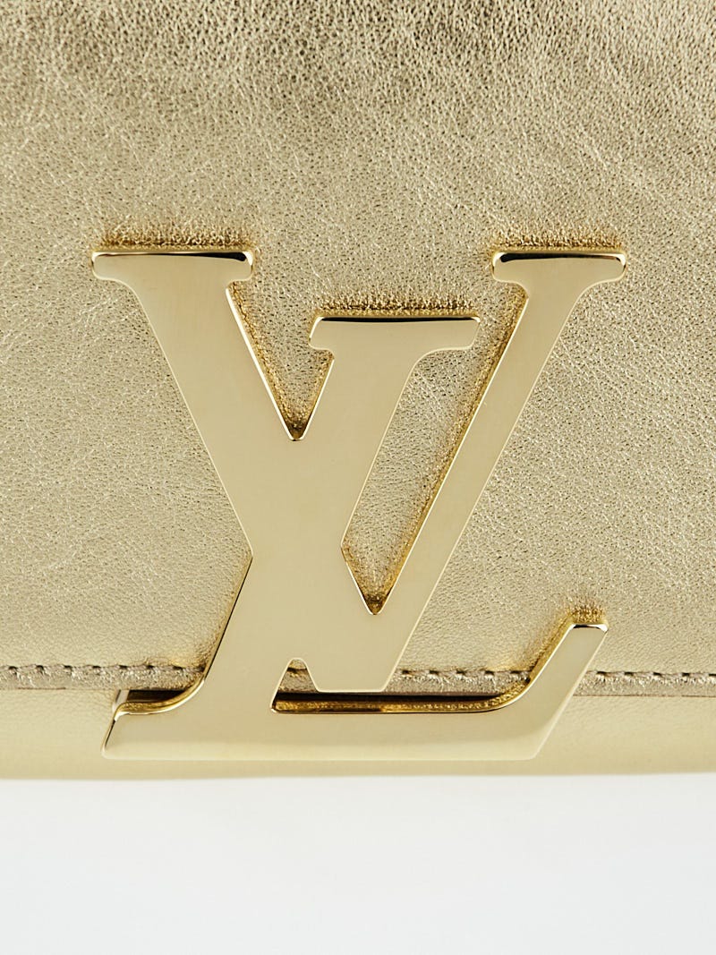 Louis Vuitton Louis Vuitton Louise Gold Metallic Calfskin Leather