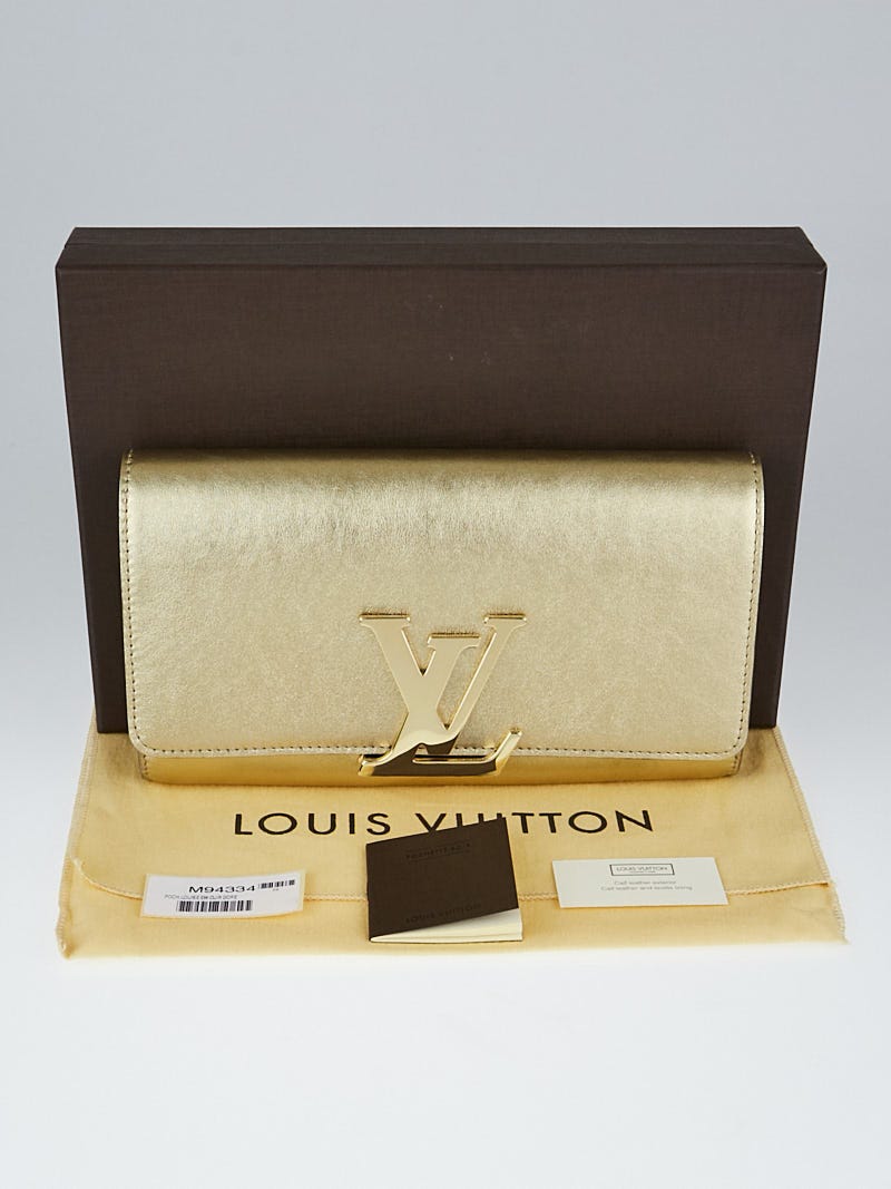 Louis Vuitton Louis Vuitton Louise Gold Metallic Calfskin Leather