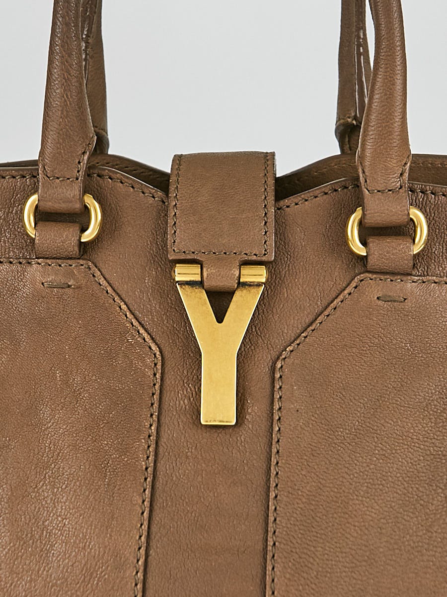 Yves Saint Laurent Monogram Taupe Cabas Tote Bag