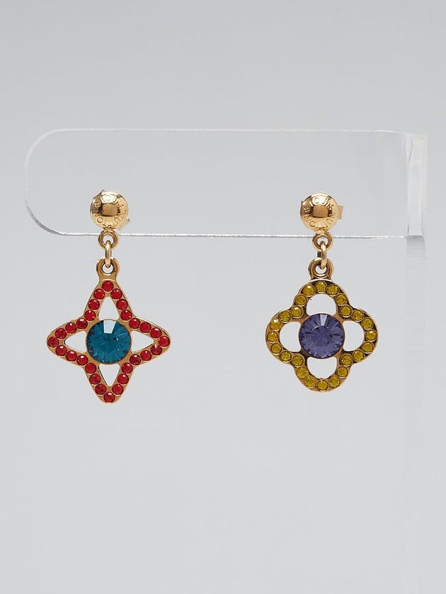 Louis Vuitton Multicolor Swarovski Crystal Eye Candy Dangling Earrings
