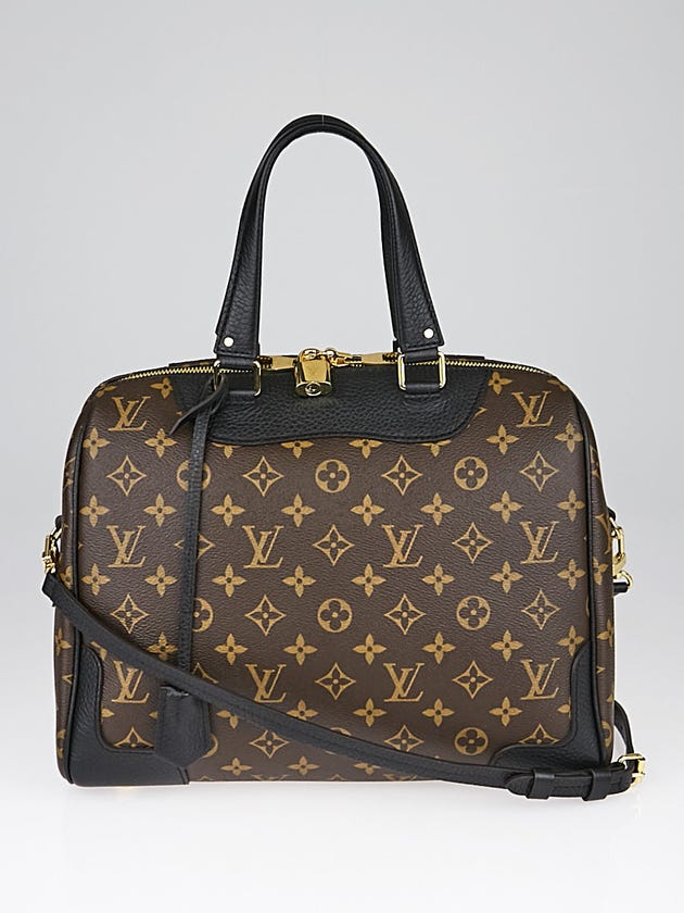 Louis Vuitton Black Leather and Monogram Canvas Retiro NM Bag