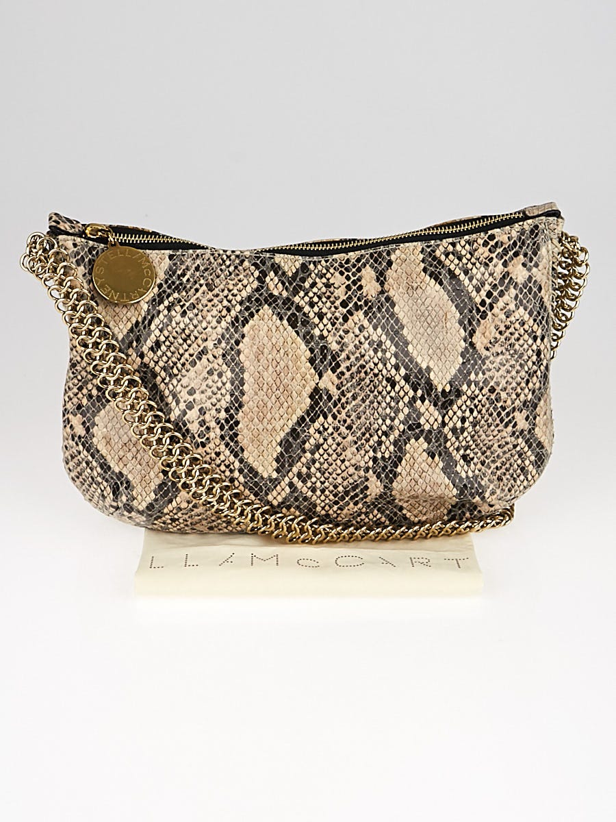 【希少】STELLAMcCARTNEY バック パイソン柄 Stella McCartney Beige Faux Python Bailey Boo Crossbody Bag