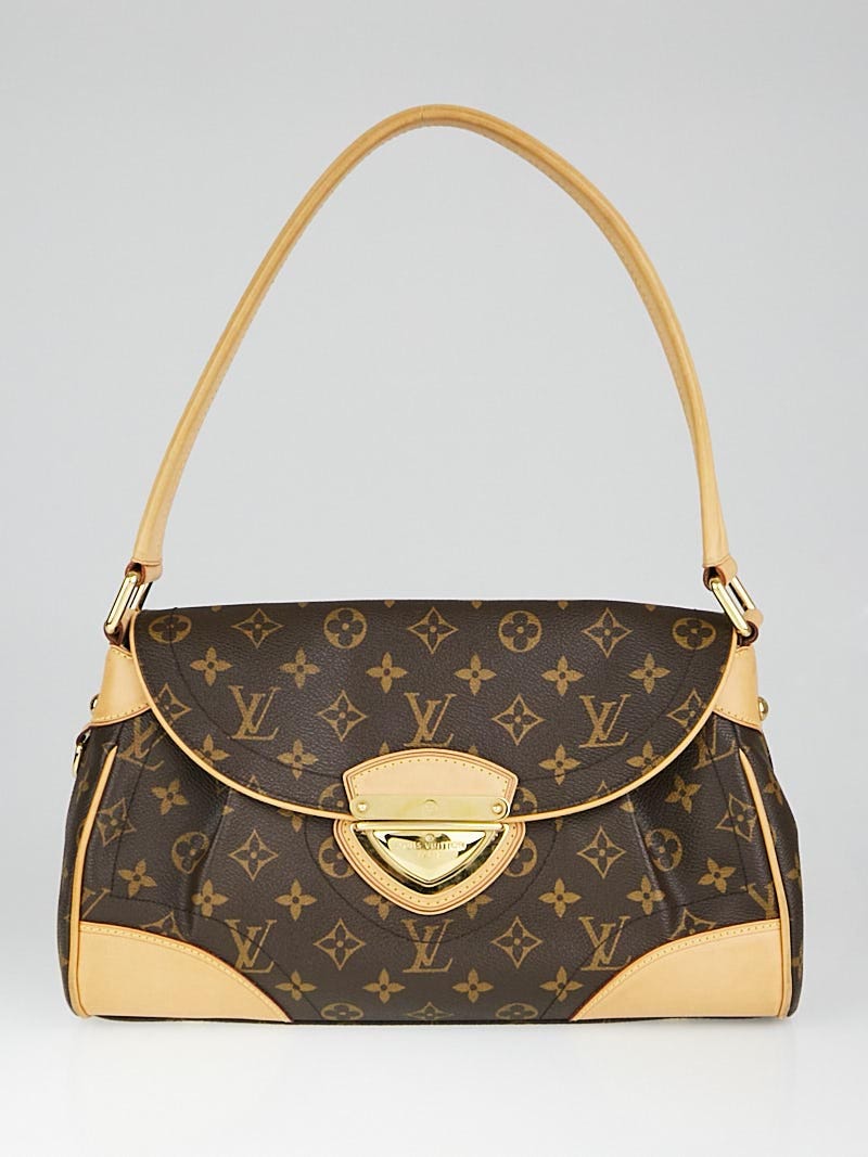 Brown and tan monogram coated canvas Louis Vuitton Beverly MM with