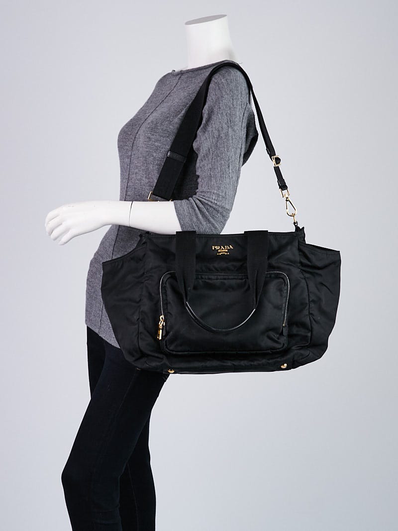 Prada Black Tessuto Nylon Diaper Bag BR1402 - Yoogi's Closet