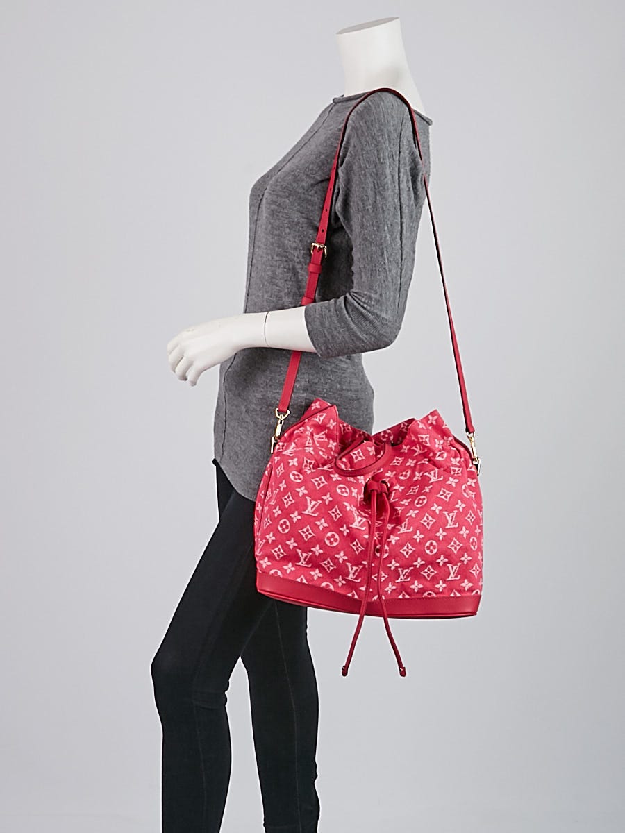 Louis Vuitton, Bags, Louis Vuitton Pink Monogram Denim Noefull Mm Tote  Shoulder Bag Lv Rose Andian Lv