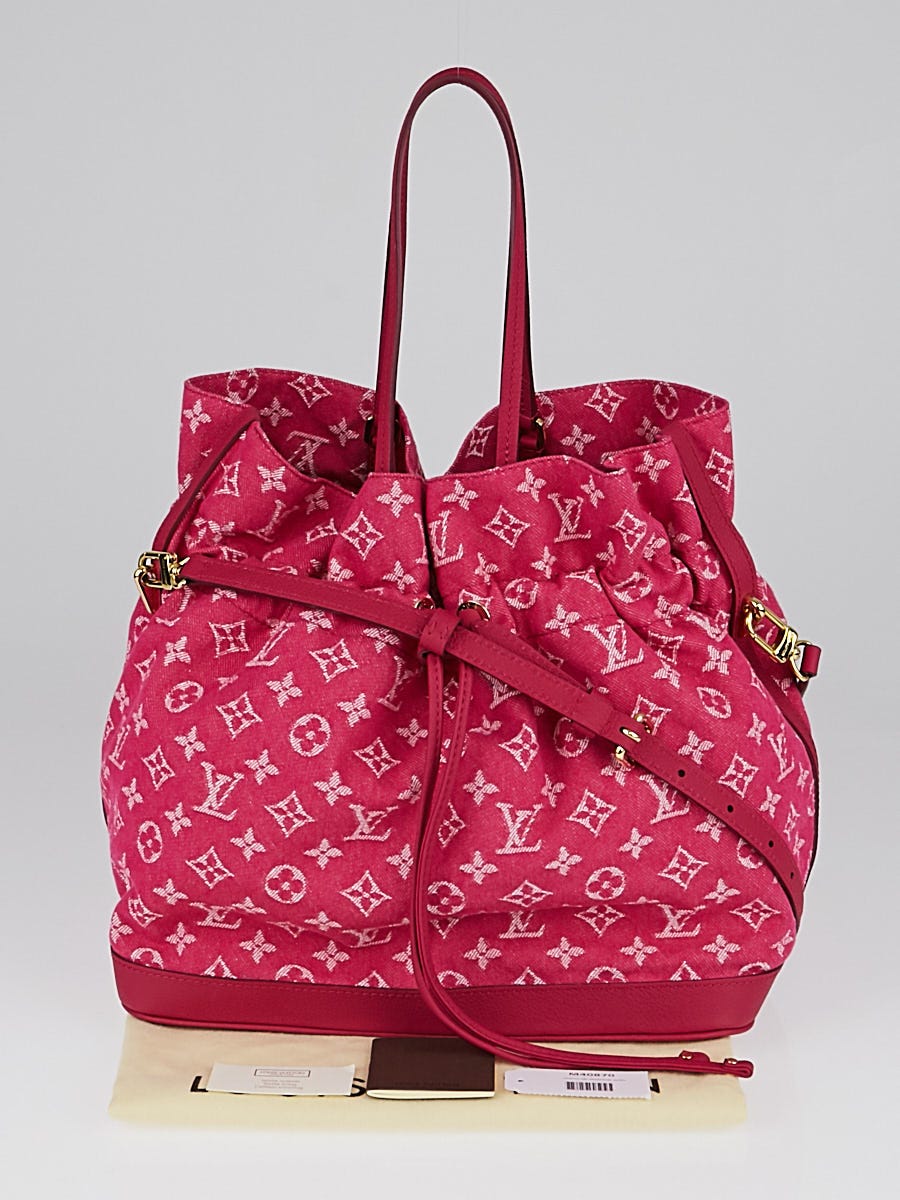 Buy Louis Vuitton Noefull Handbag Denim MM Blue 1536802