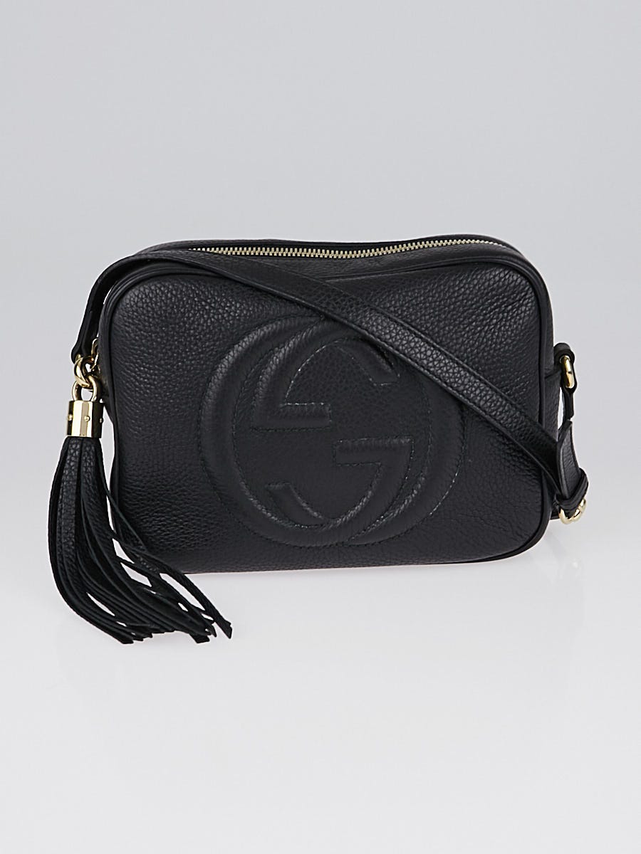 Gucci Black Pebbled Leather Mini Soho Disco Shoulder Bag - Yoogi's