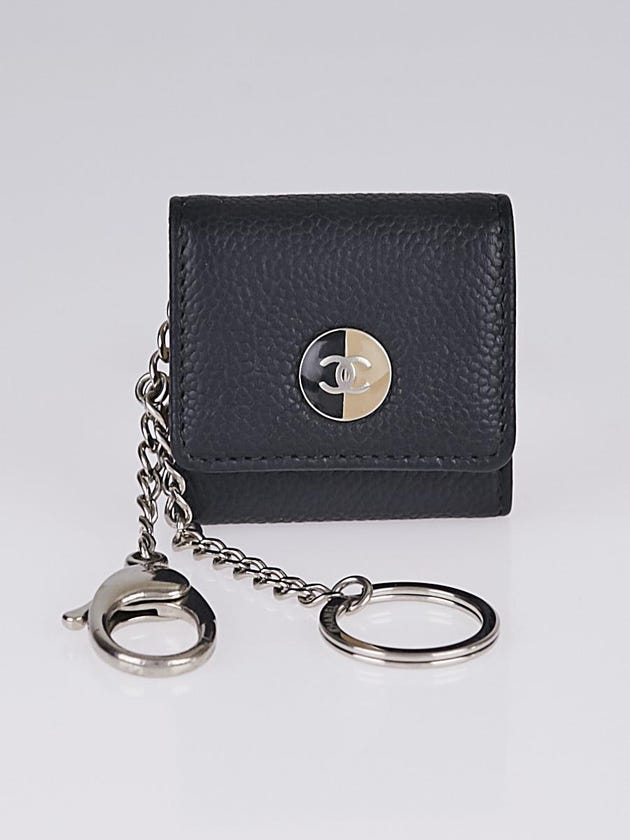Chanel Black Caviar Leather Key Holder Case