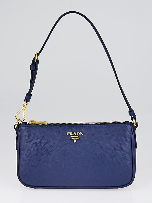 Prada Bluette Saffiano Leather Small Bag 1N1723