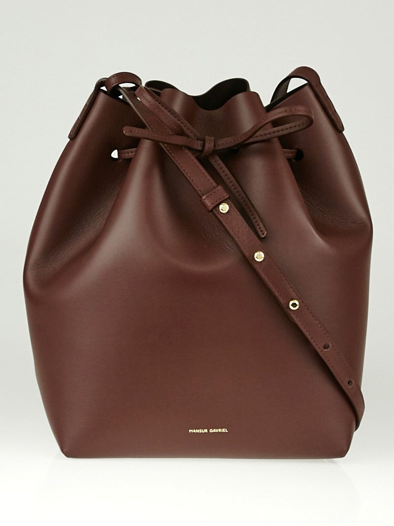 Mansur Gavriel Brown Vegetable Tanned Leather Crossbody Bag - Yoogi's Closet