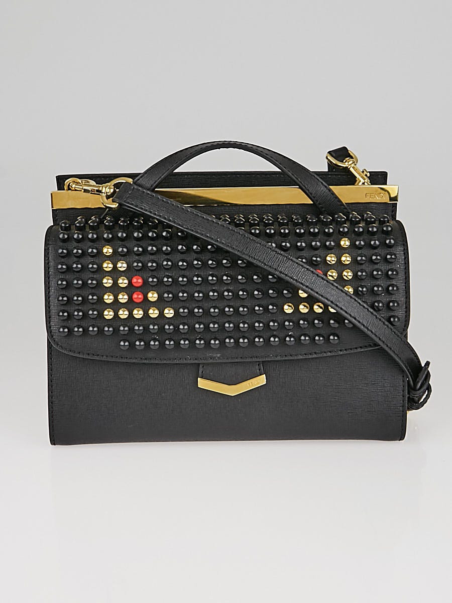 FENDI 美品○フェンディ FXY581 ANB1 バケットグローブ FFロゴ