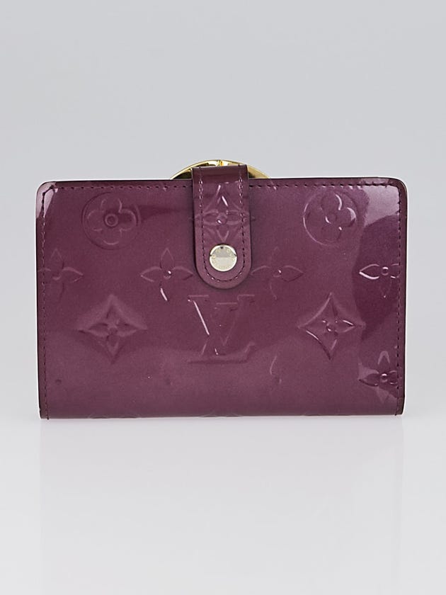 Louis Vuitton Violette Monogram Vernis Port Feuille Vienoise French Purse Wallet