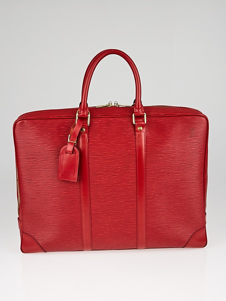 Louis Vuitton Red Epi Leather Porte-Documents Voyage Bag - Yoogi's