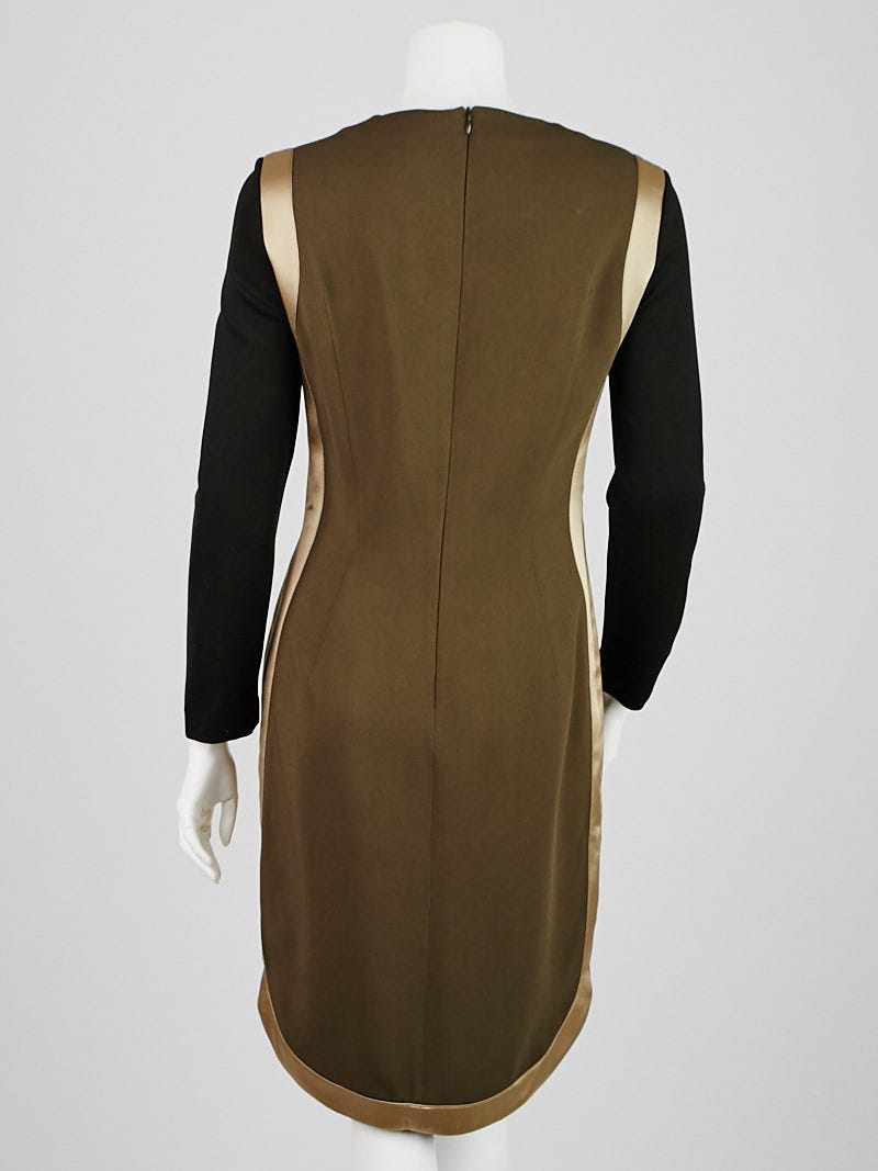 Givenchy Green Viscose/Elastane Blend Long Sleeve Dress Size 6/40