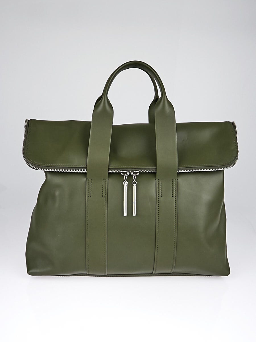 3.1 Phillip Lim Dark Olive Leather 31 Hour Bag | Yoogi's Closet