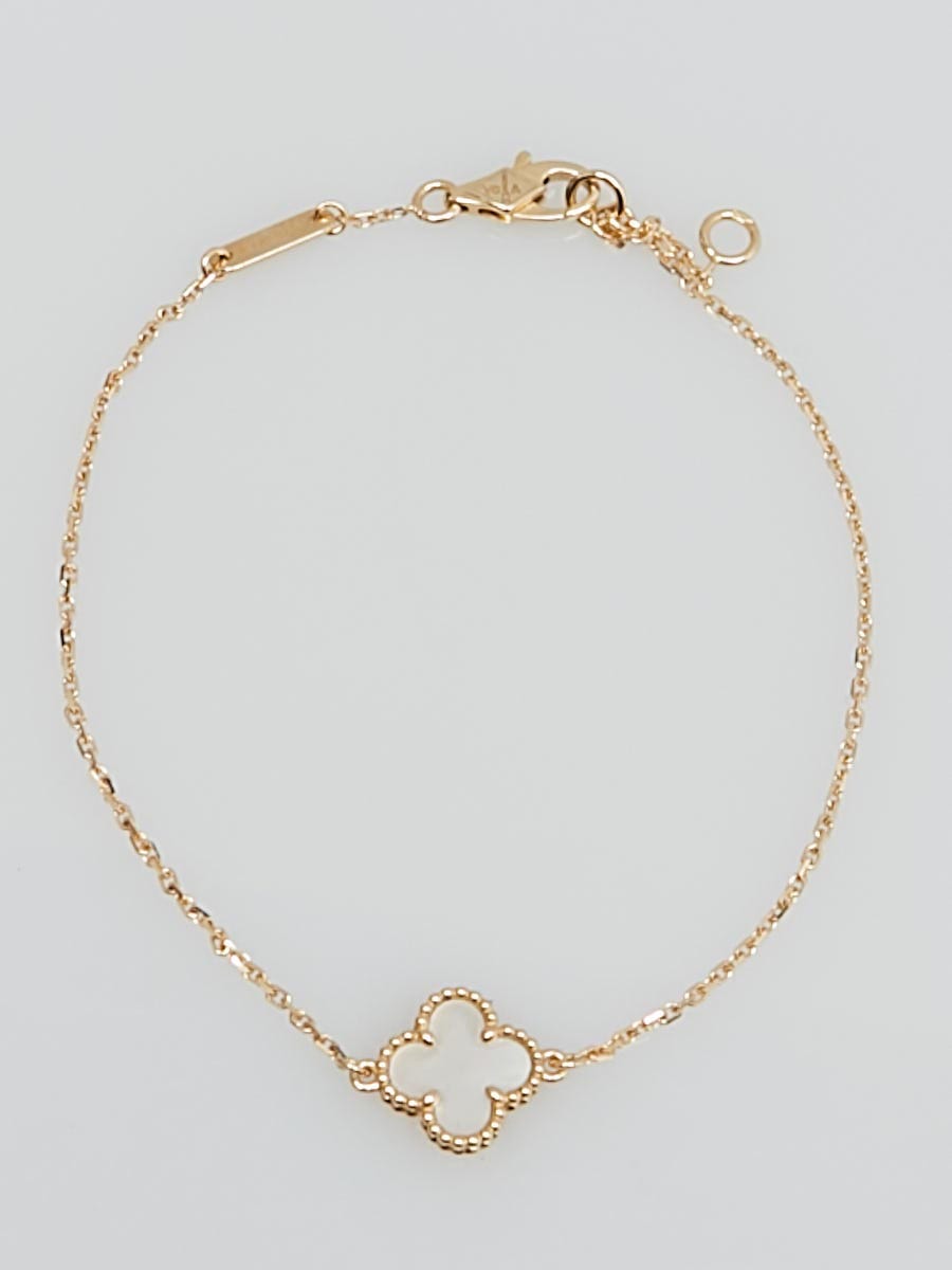 Van Cleef & Arpels Sweet Alhambra mother of pearl and gold bracelet