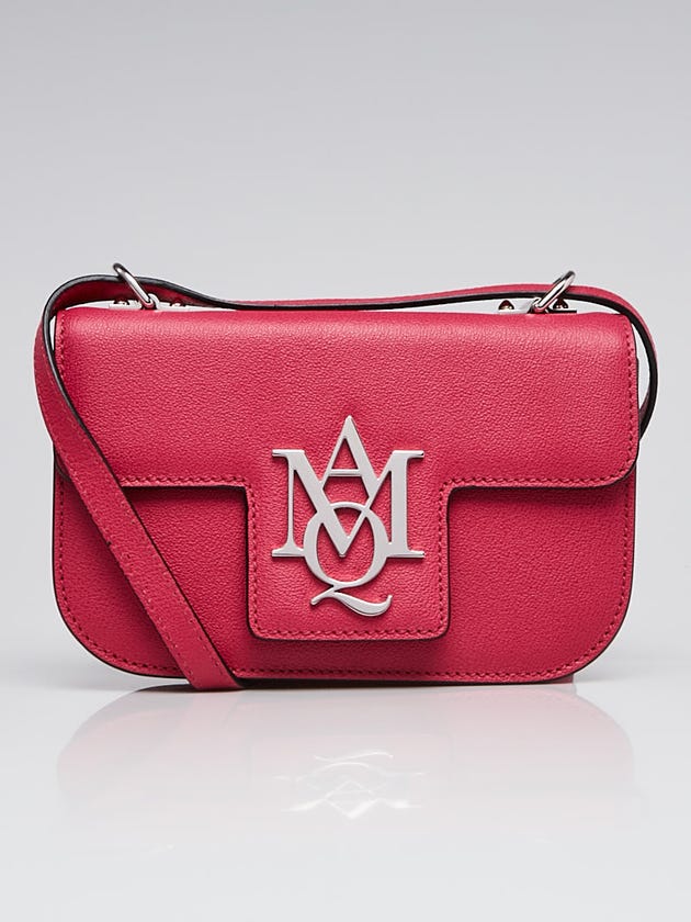 Alexander McQueen Pink Textured Leather Insignia Shoulder Bag