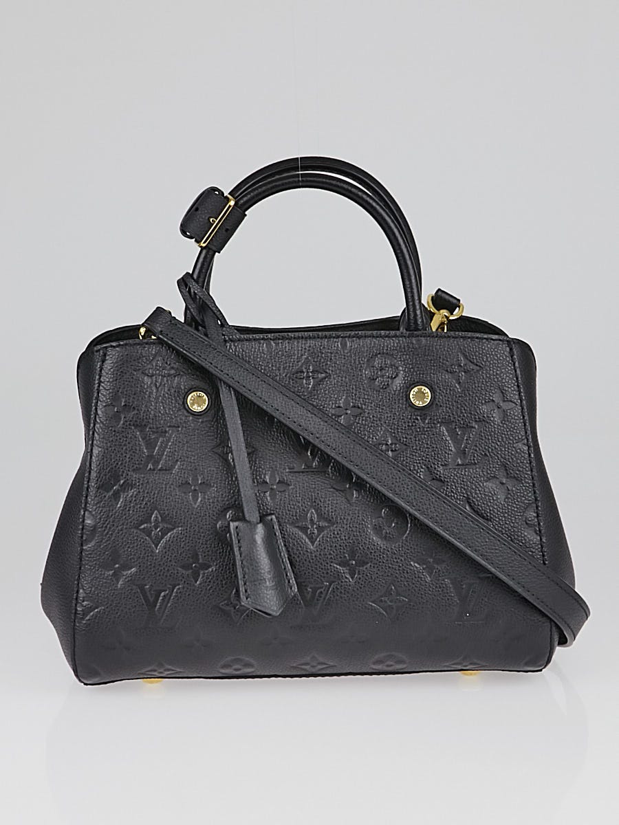 Louis Vuitton Noir Monogram Empreinte Leather Montaigne BB Bag at