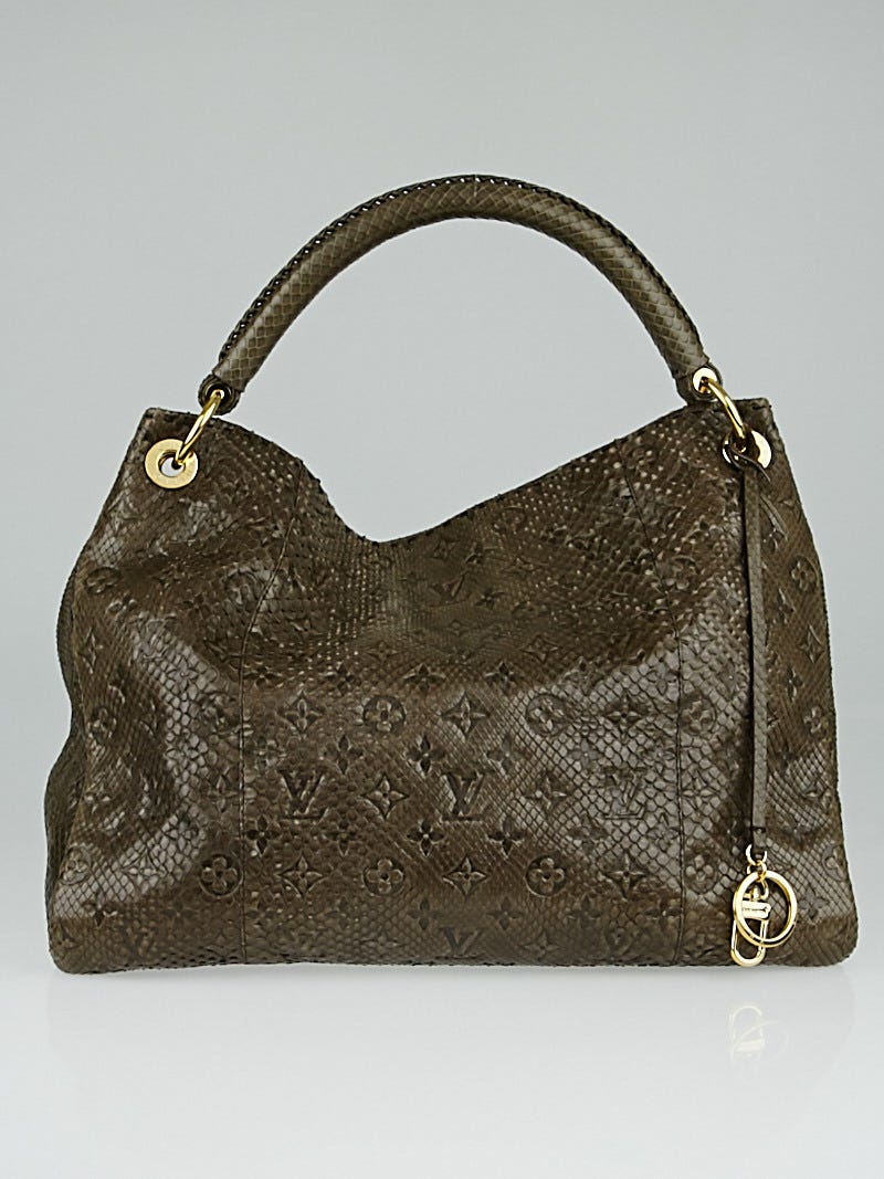 Louis Vuitton Limited Edition Gris Python Artsy MM Bag - Yoogi's Closet