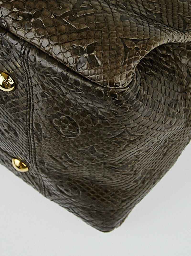 Louis Vuitton Limited Edition Gris Python Artsy MM Bag - Yoogi's