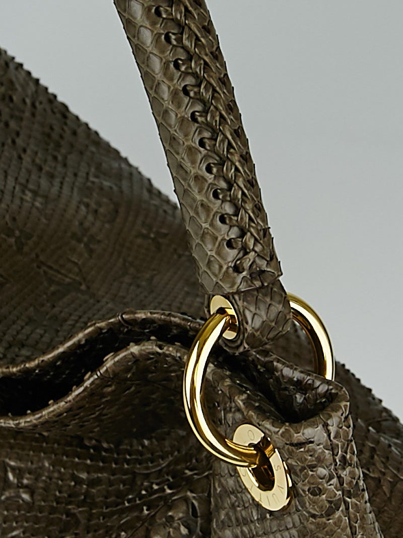 Louis Vuitton Limited Edition Gris Python Artsy MM Bag - Yoogi's Closet