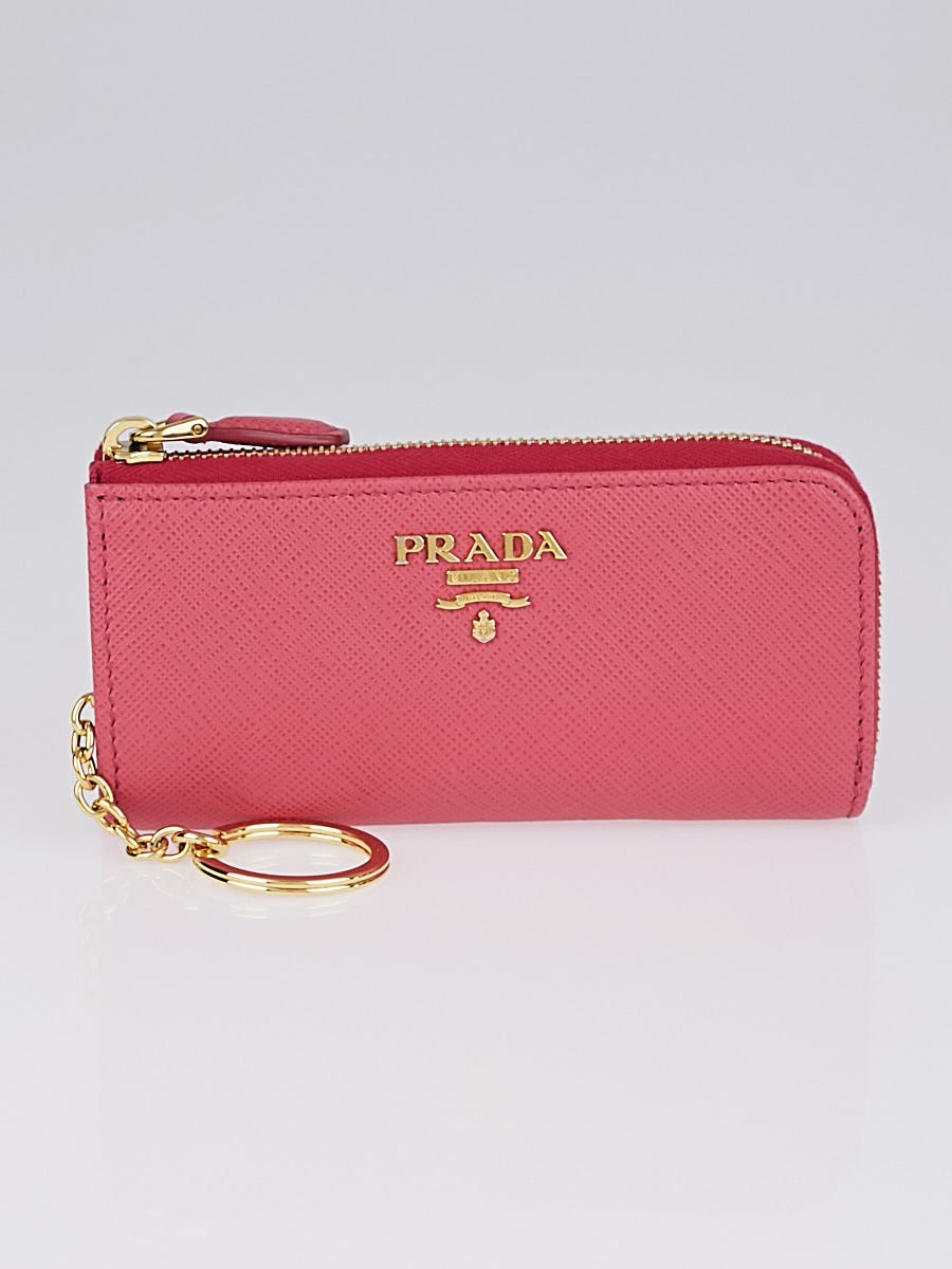 Prada Saffiano Lux Wallet On Chain - Pink Wallets, Accessories