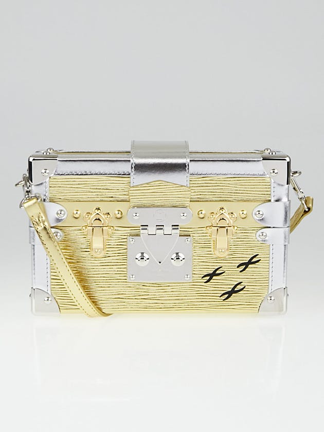 Louis Vuitton Or Metallic Epi Leather Malletage Petite Malle Bag