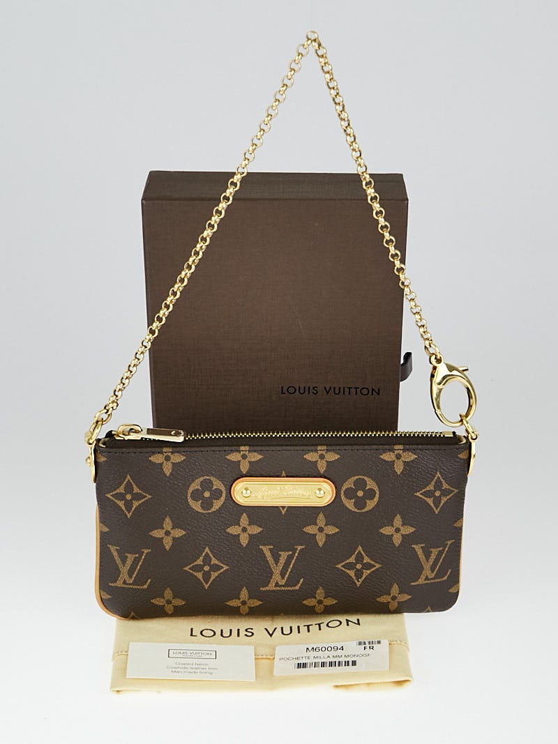 Louis Vuitton Monogram Canvas Milla MM Pochette - Yoogi's Closet