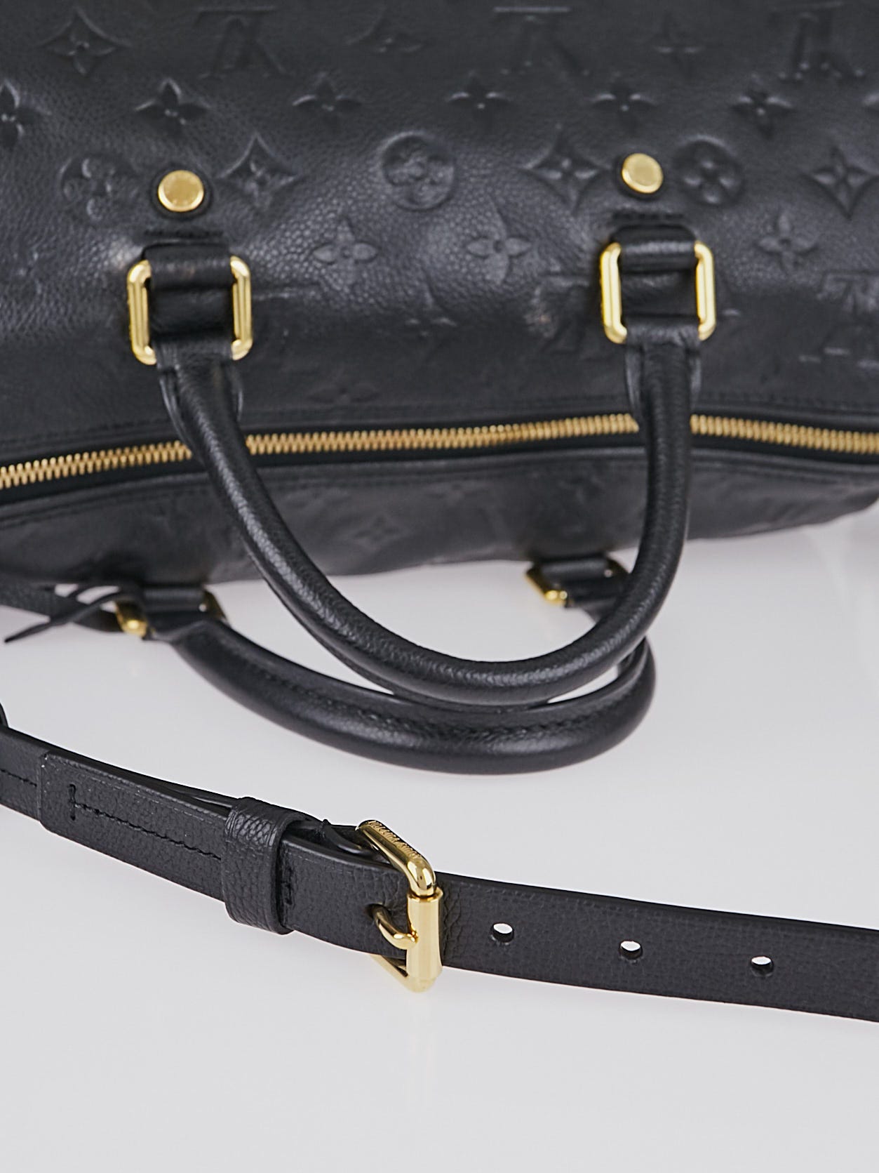 Louis Vuitton  Speedy Bandouliere 30 Empreinte Noir Leather Satchel –  Baggio Consignment