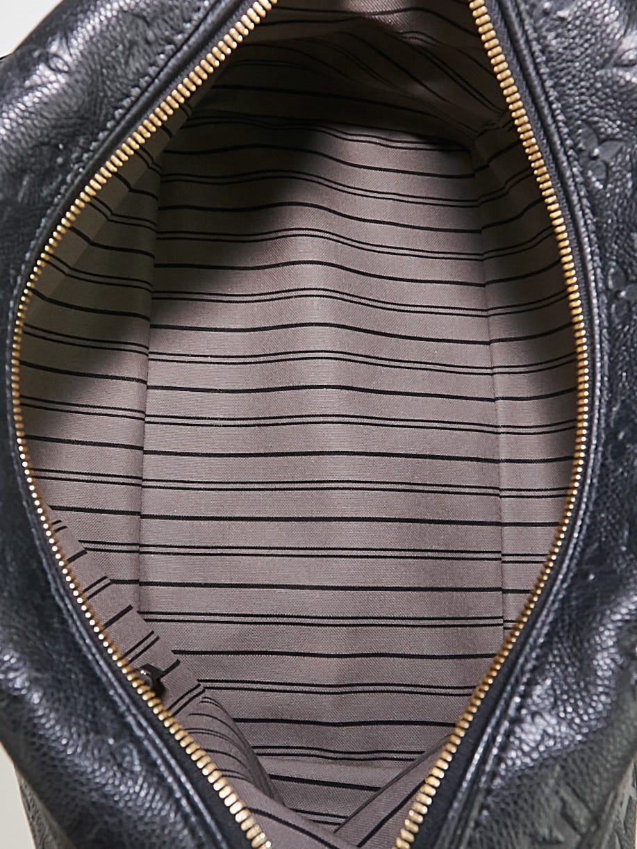 Louis Vuitton Noir Monogram Empreinte Leather Speedy Bandouliere 30 Bag -  Yoogi's Closet