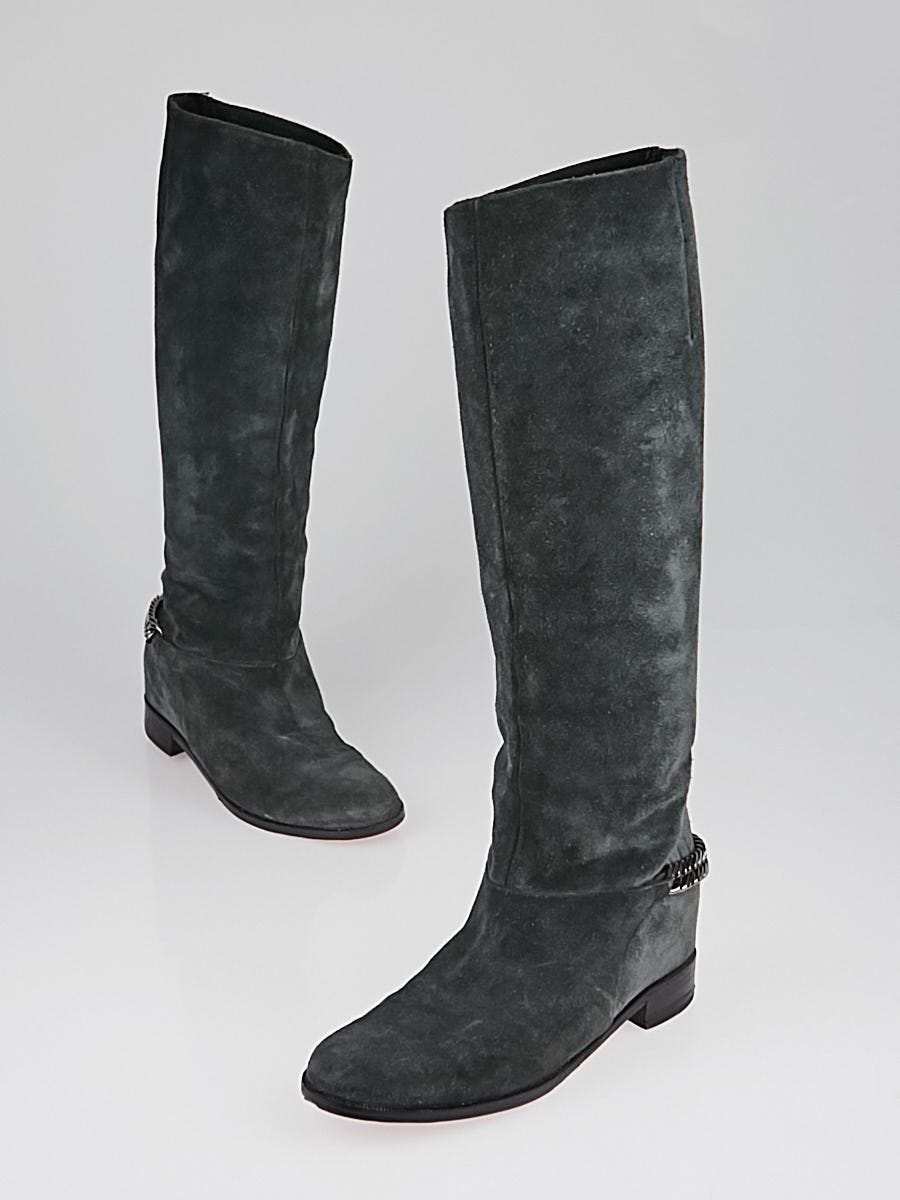 Christian Louboutin Grey Suede Cate 