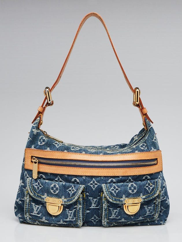 Louis Vuitton Blue Denim Monogram Denim Baggy PM Bag
