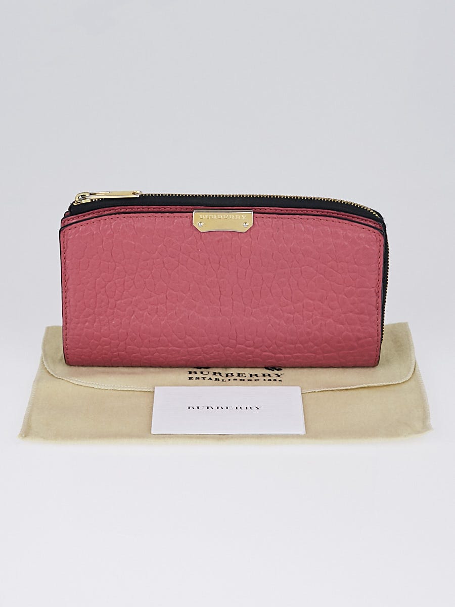 Burberry Crimson Pink Grain Leather Alvington Continental Wallet - Yoogi's  Closet