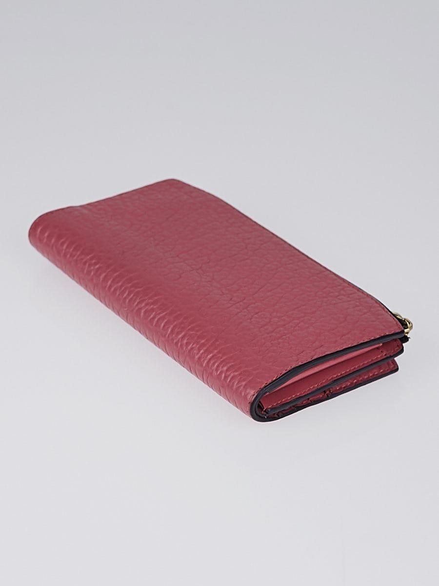 Burberry Crimson Pink Grain Leather Alvington Continental Wallet - Yoogi's  Closet